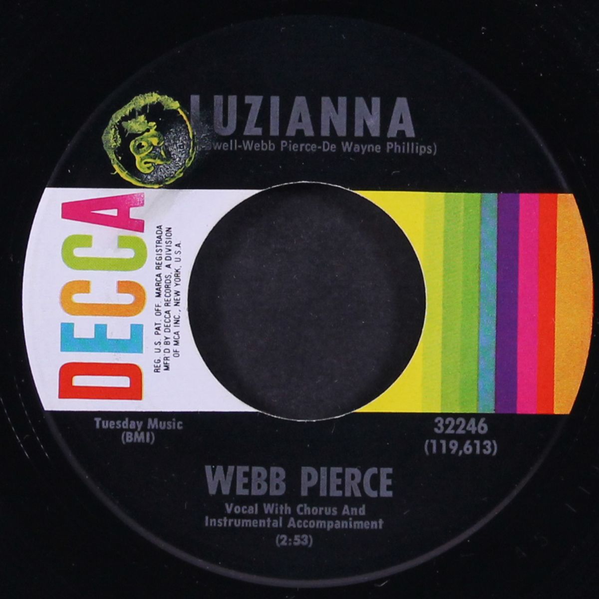 luzianna / somebody please kiss my sweet thing by WEBB PIERCE