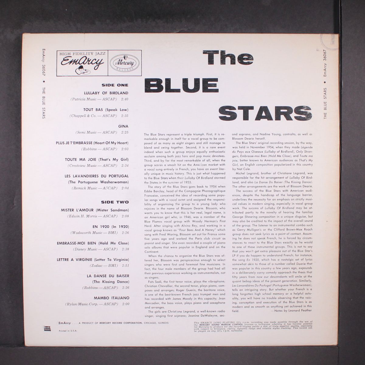 lullaby of birdland by BLUE STARS OF FRANCE