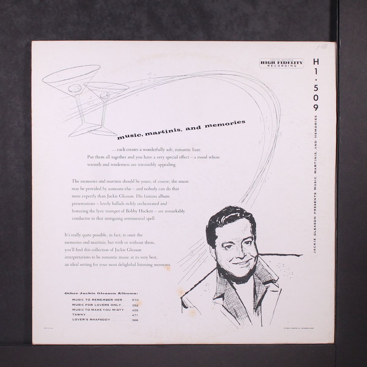 music, martinis, and memories part 1 by JACKIE GLEASON