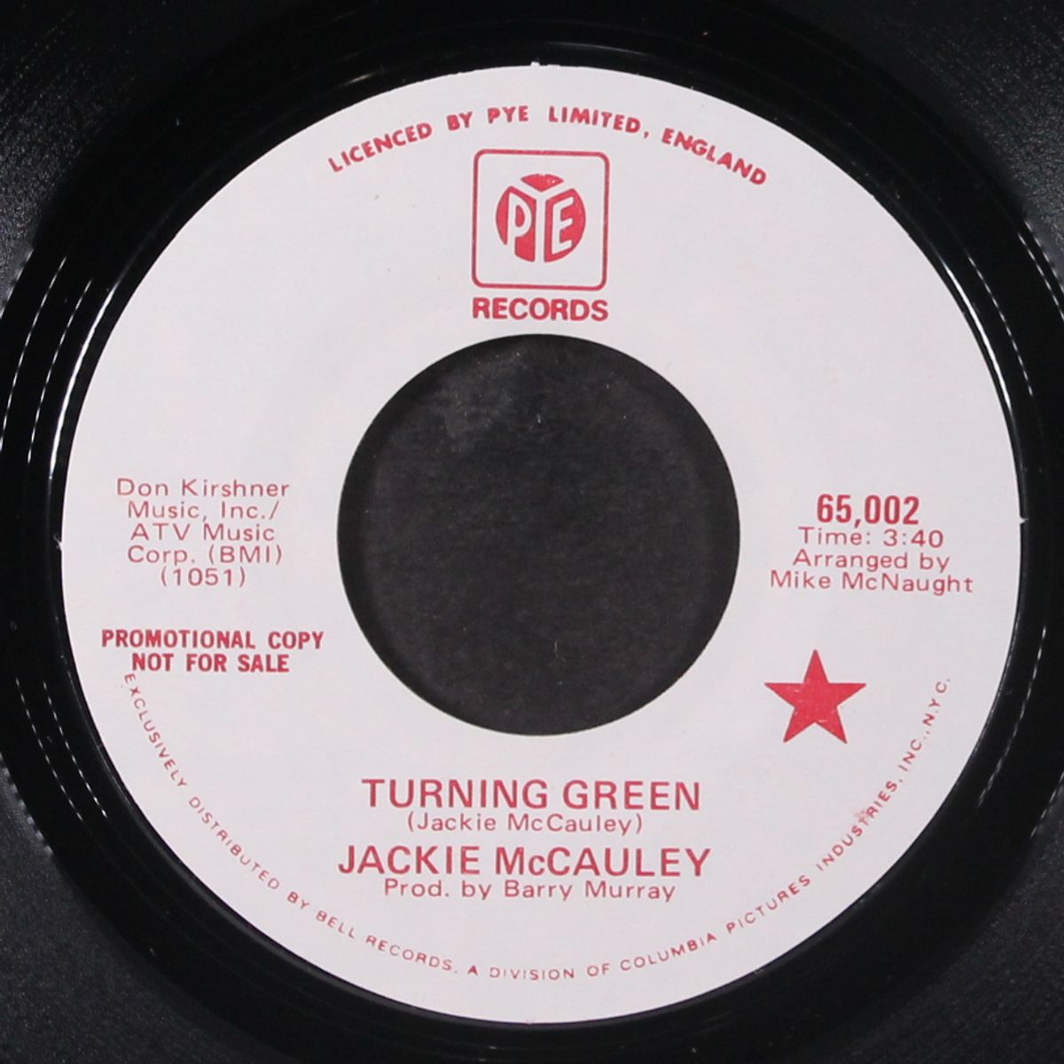 turning green / it's alright by JACKIE MCCAULEY