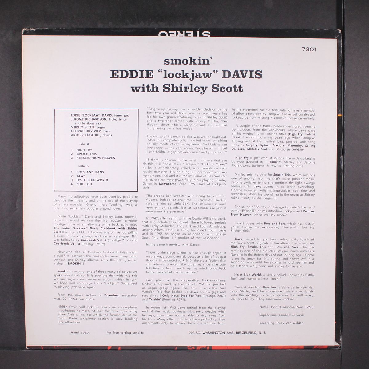 smokin' by EDDIE 'LOCKJAW' DAVIS