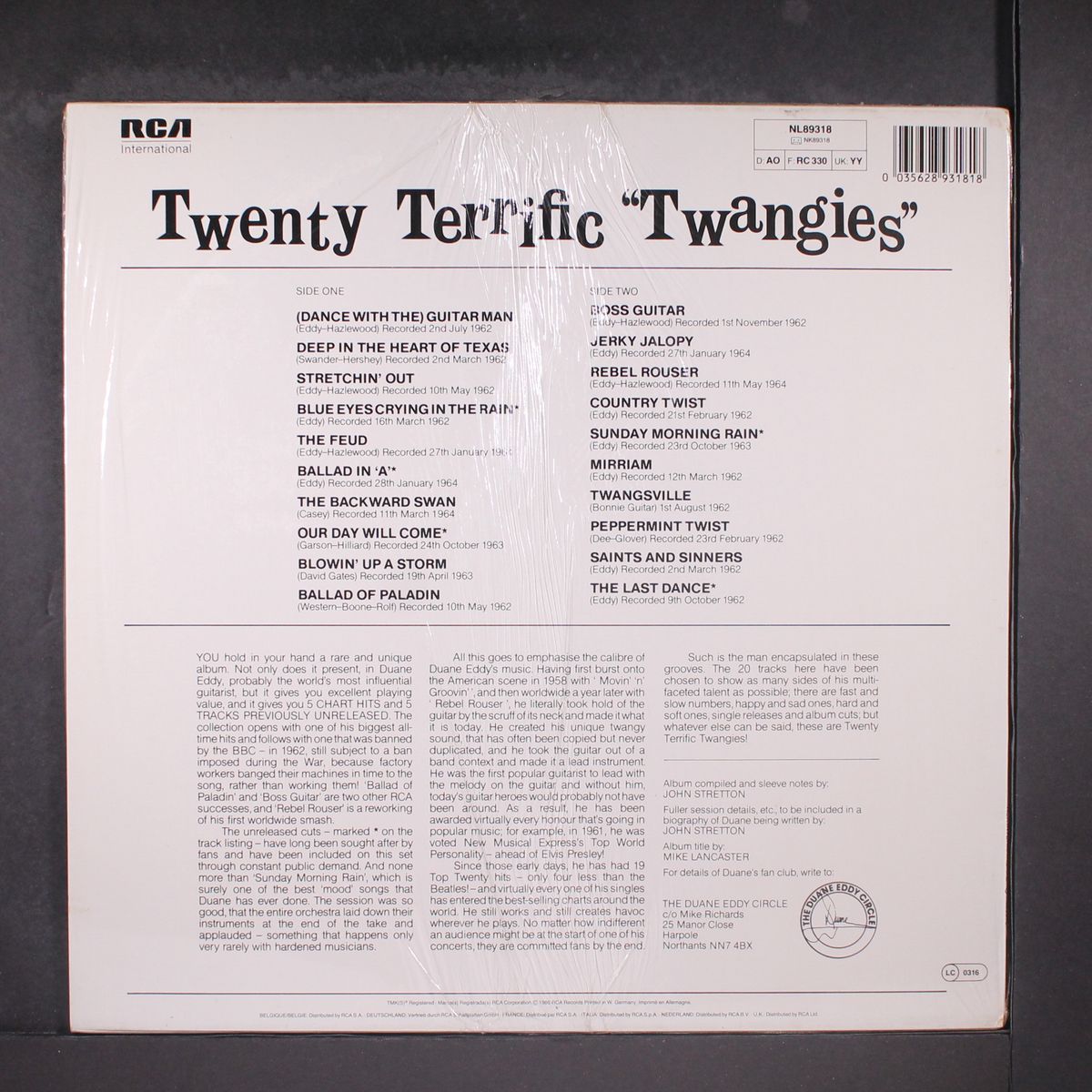 twenty terrific twangies by DUANE EDDY