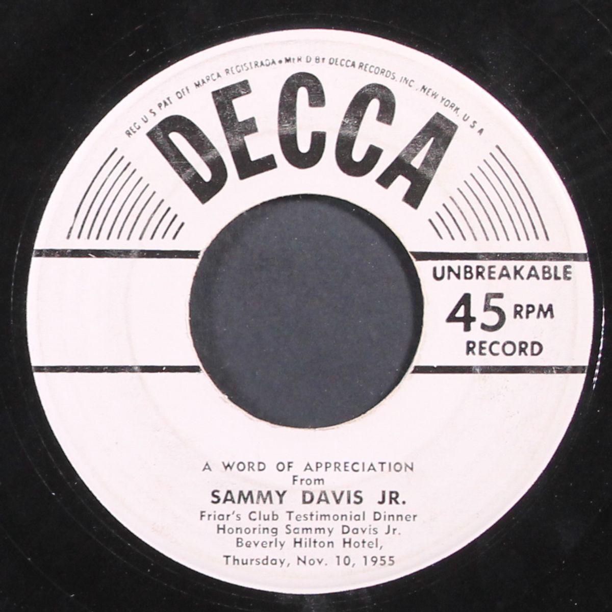 a word of appreciation by SAMMY DAVIS JR.