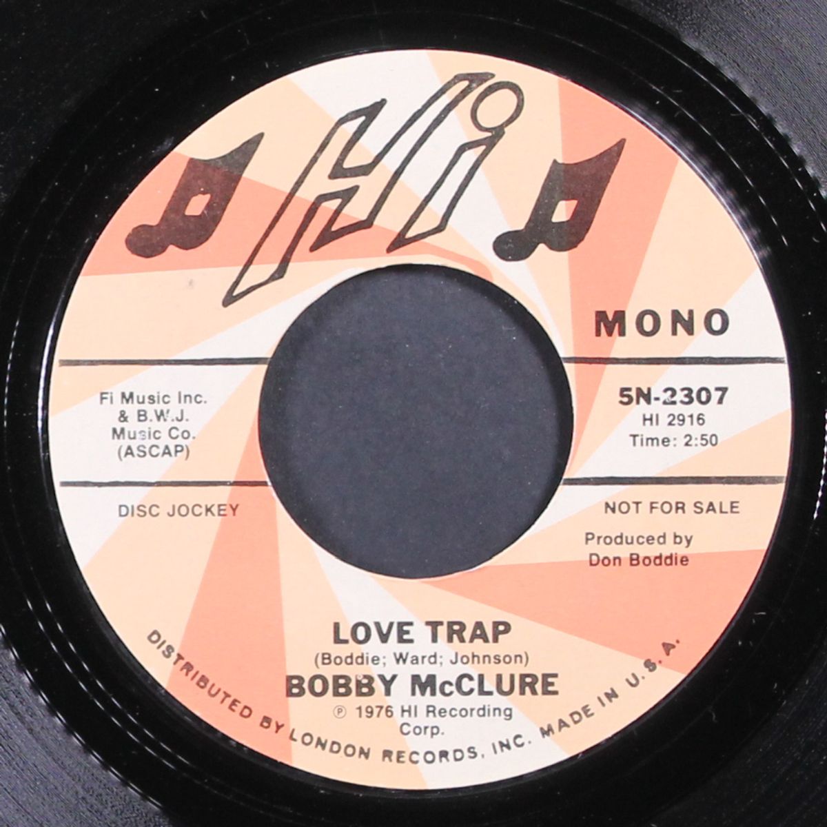 was it something i said / love trap by BOBBY MCCLURE