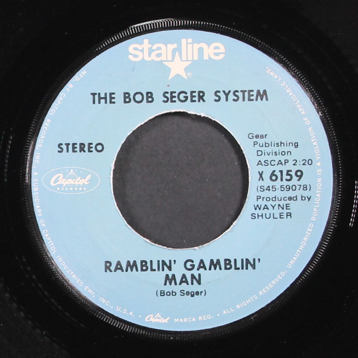 ramblin' gamblin' man / 2+2=? by BOB SEGER SYSTEM