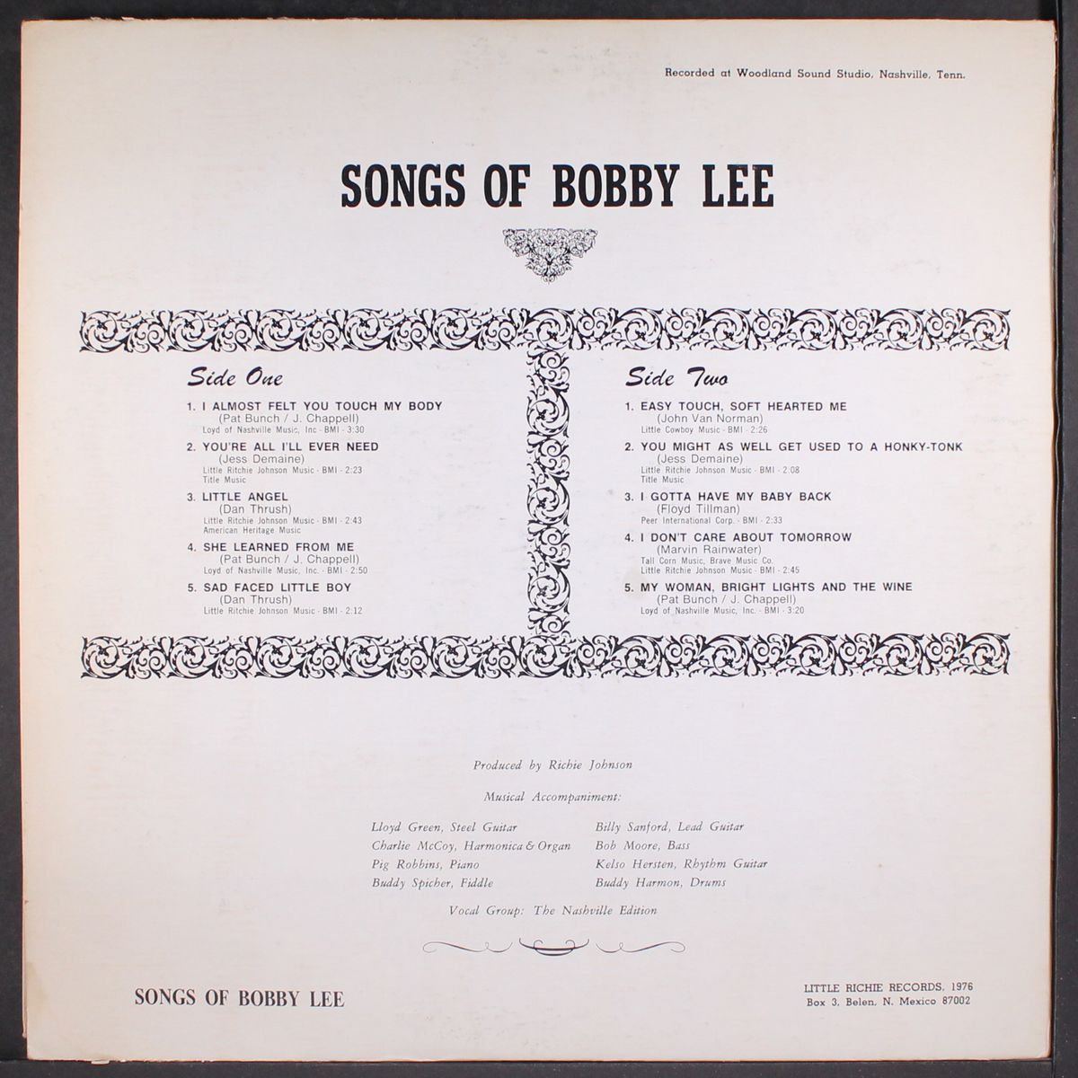 songs of by BOBBY LEE