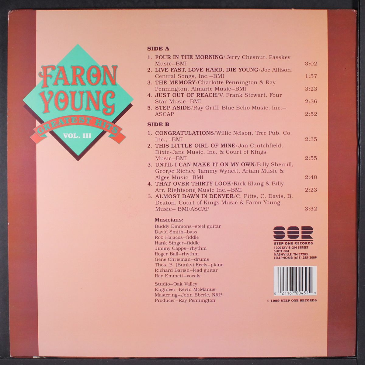 greatest hits, vol. 3 by FARON YOUNG