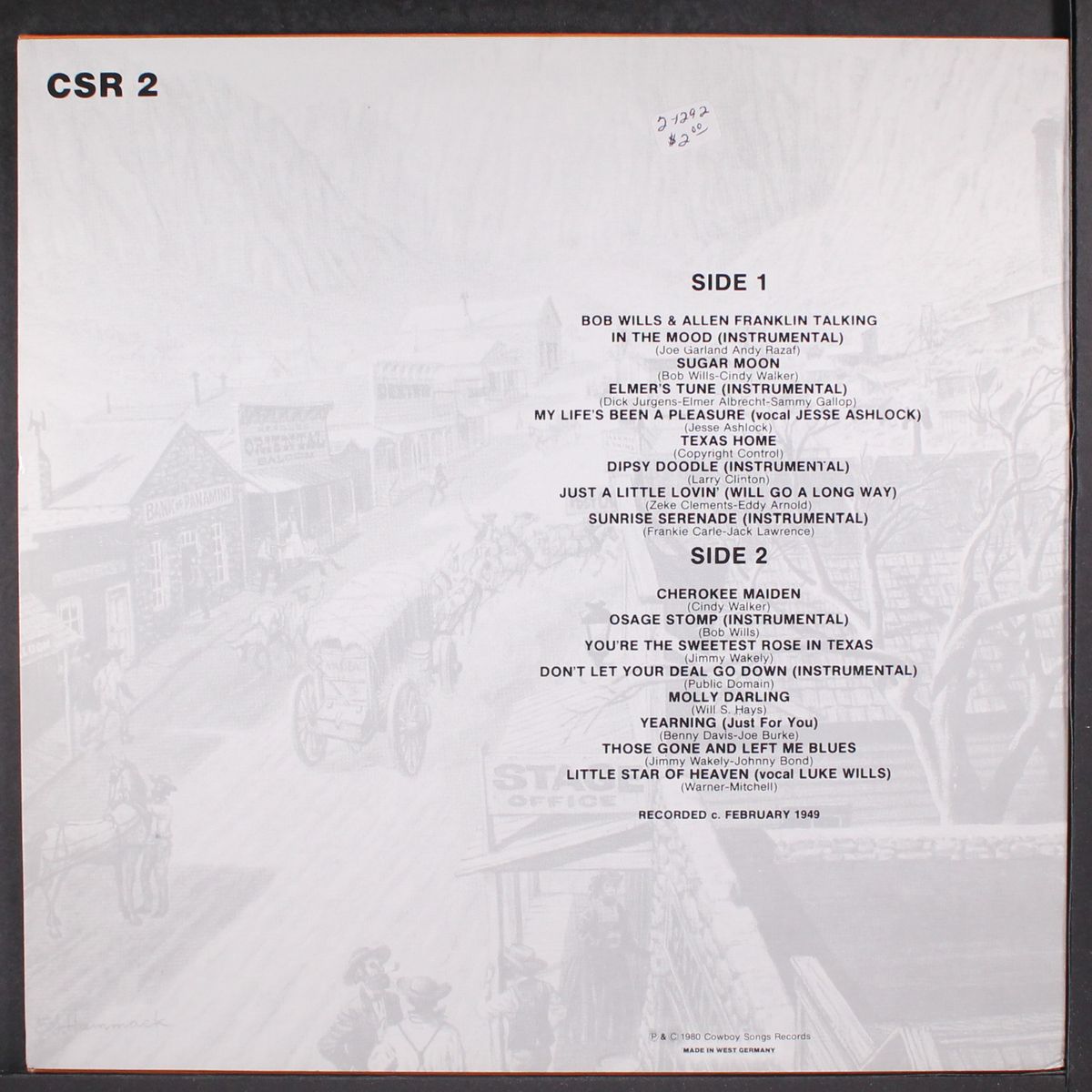 more presto transcriptions by BOB WILLS