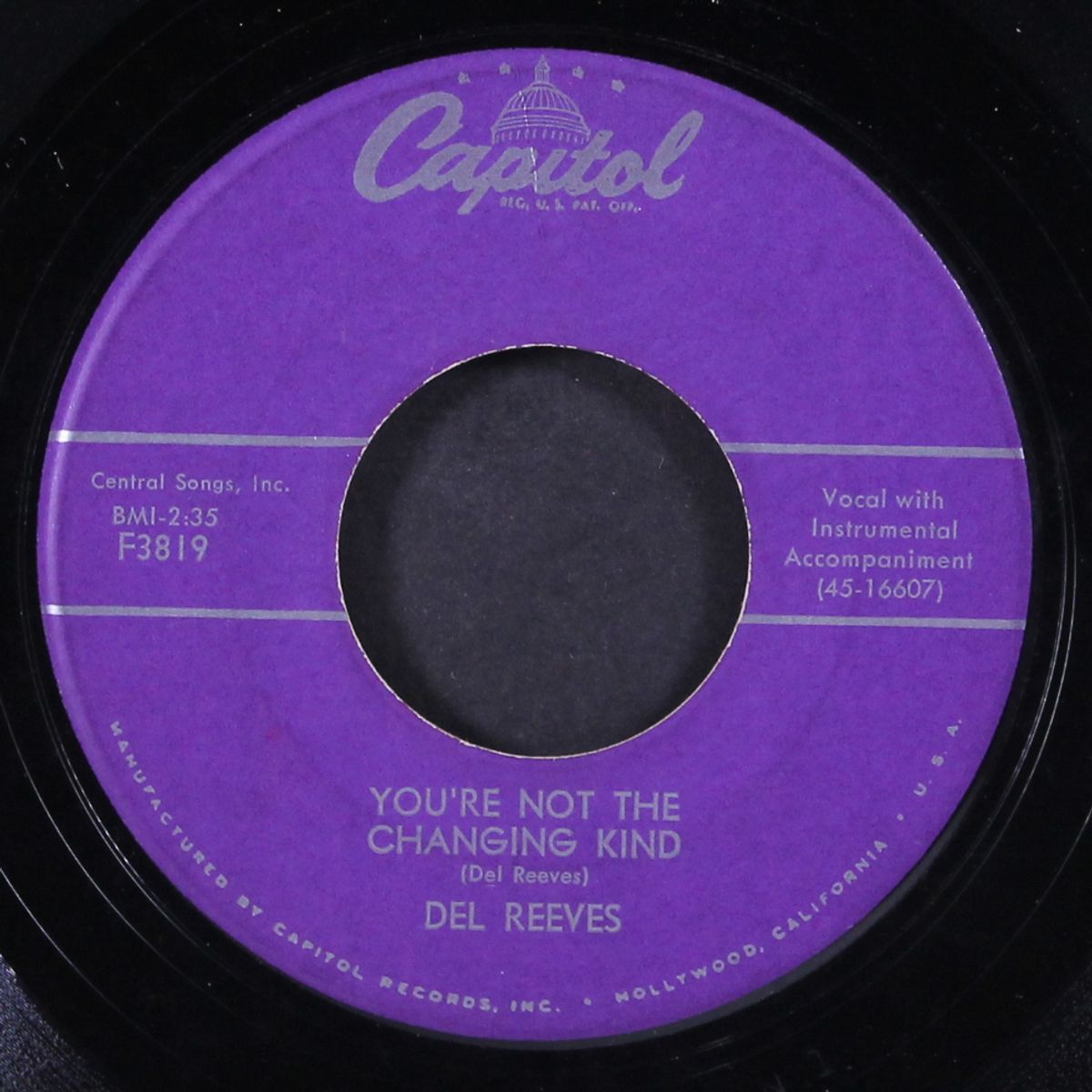 you're not the changing kind / love, love, love by DEL REEVES