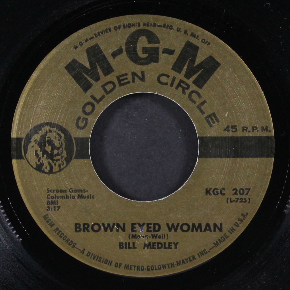 brown eyed woman / peace brother peace by BILL MEDLEY