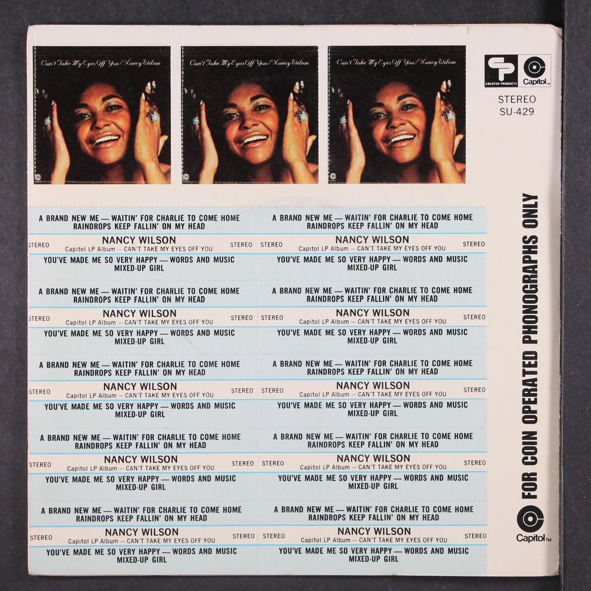 can't take my eyes off you by NANCY WILSON