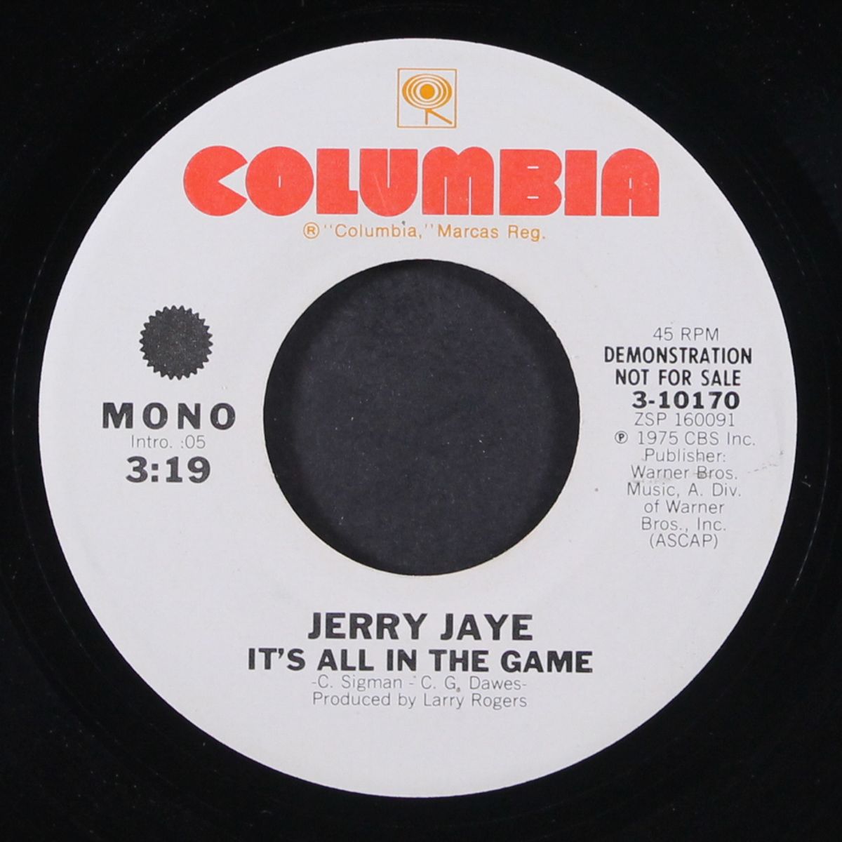 it's all in the game / mono by JERRY JAYE