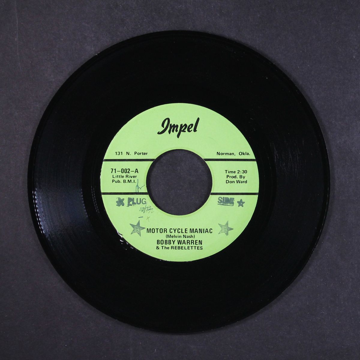 motorcycle maniac / everyday by BOBBY WARREN & REBELETTES