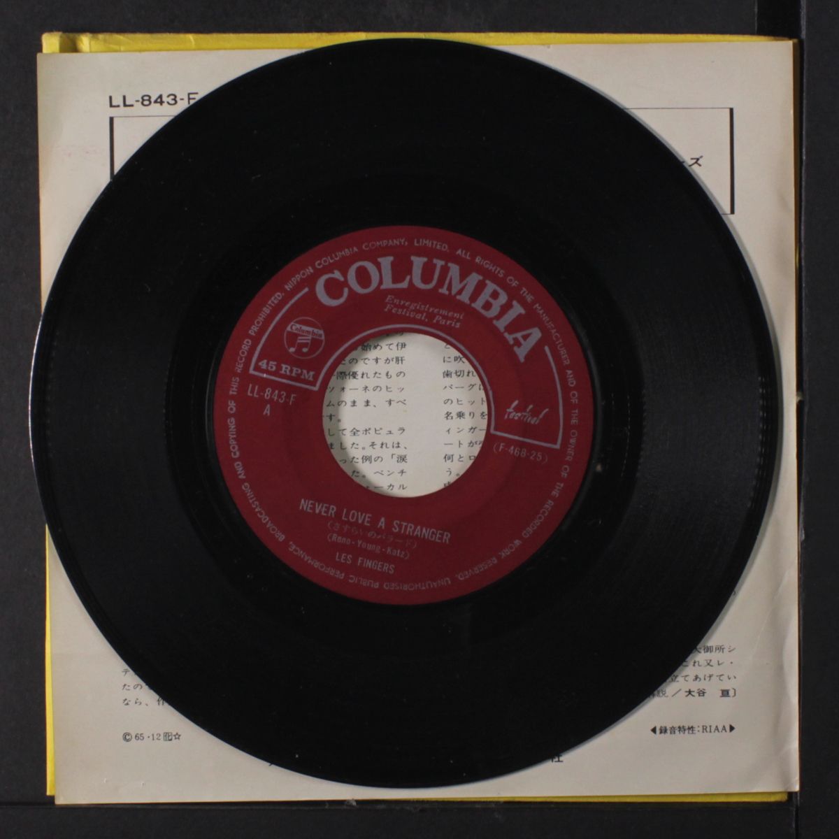 never love a stranger / que c'est triste venise by LES FINGERS