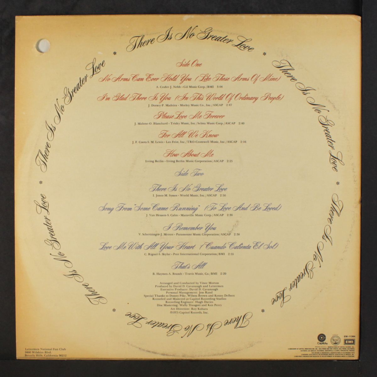 there is no greater love by LETTERMEN