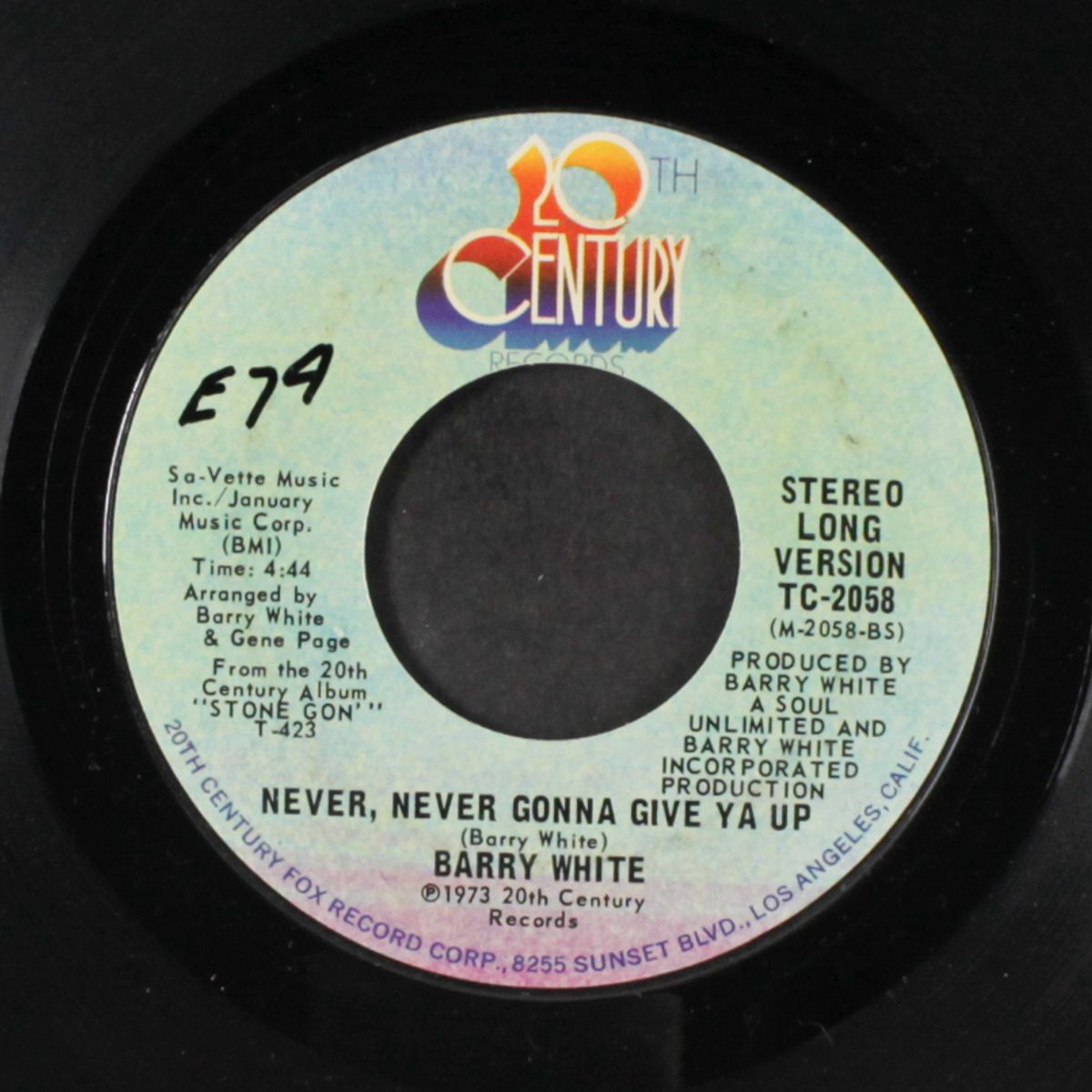 never, never gonna give ya up / short by BARRY WHITE