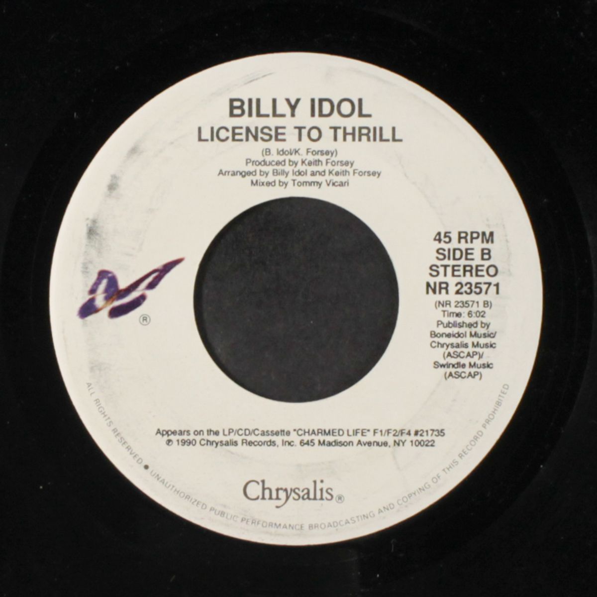 l.a. woman / license to thrill by BILLY IDOL
