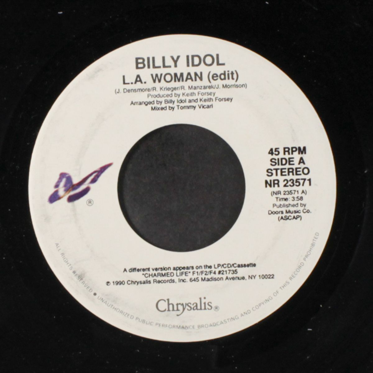 l.a. woman / license to thrill by BILLY IDOL