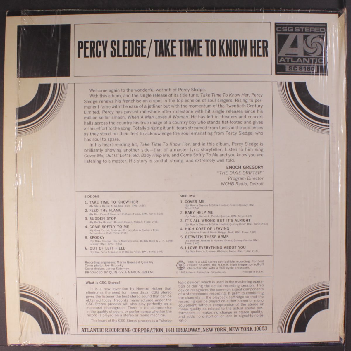 take time to know her by PERCY SLEDGE