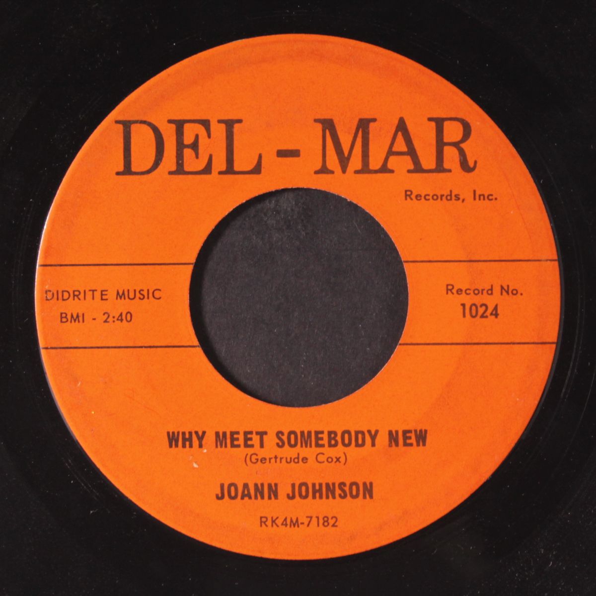 why meet somebody new / i took the happiness out of a home by JOANN JOHNSON