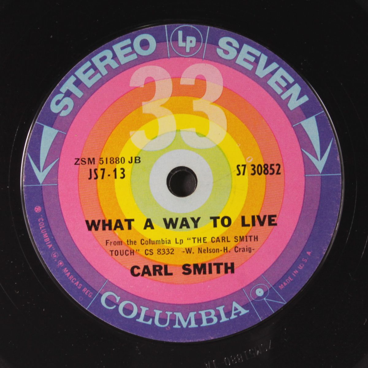 past / what a way to live by CARL SMITH