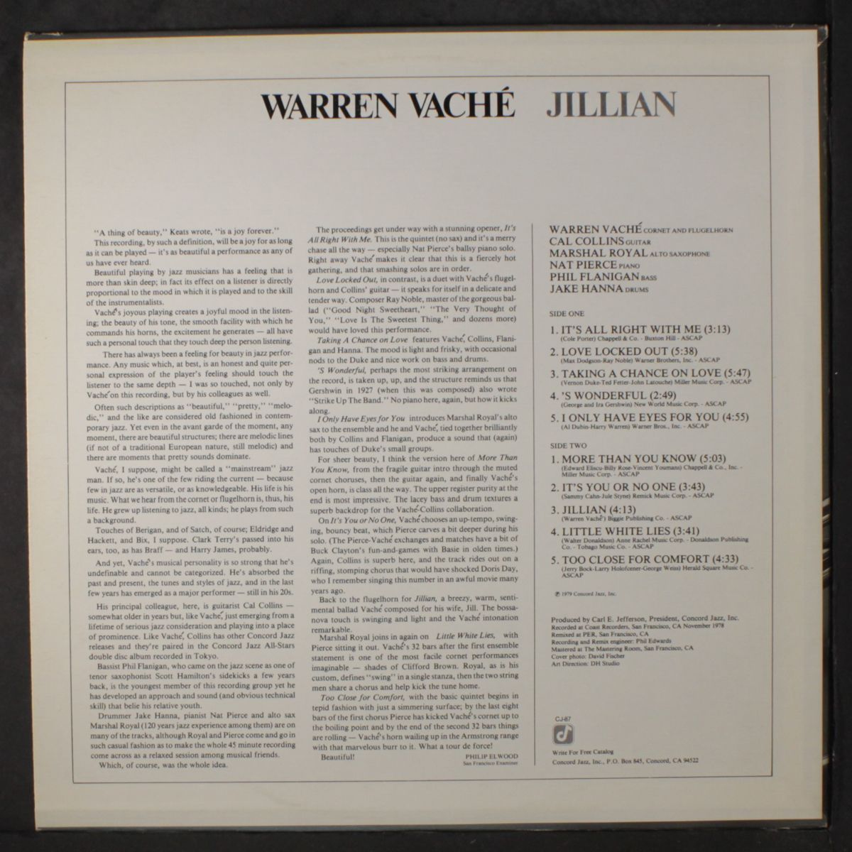 jillian by WARREN VACHE