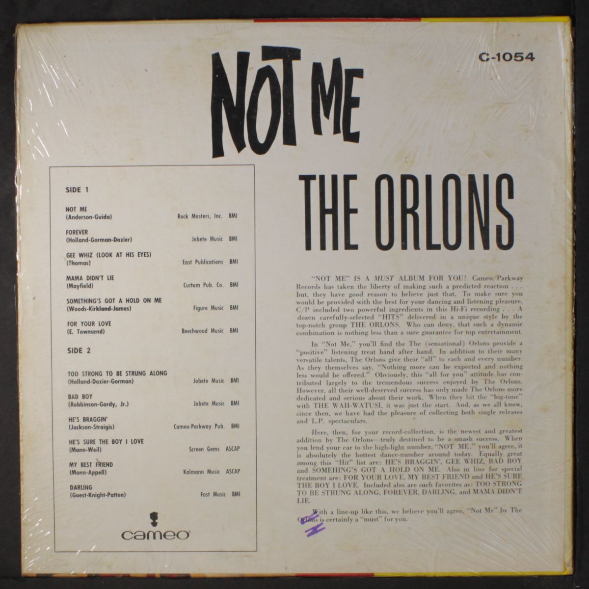 not me by ORLONS