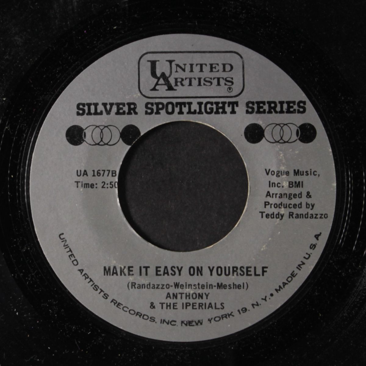 goin' out of my head / make it easy on yourself by ANTHONY & IMPERIALS
