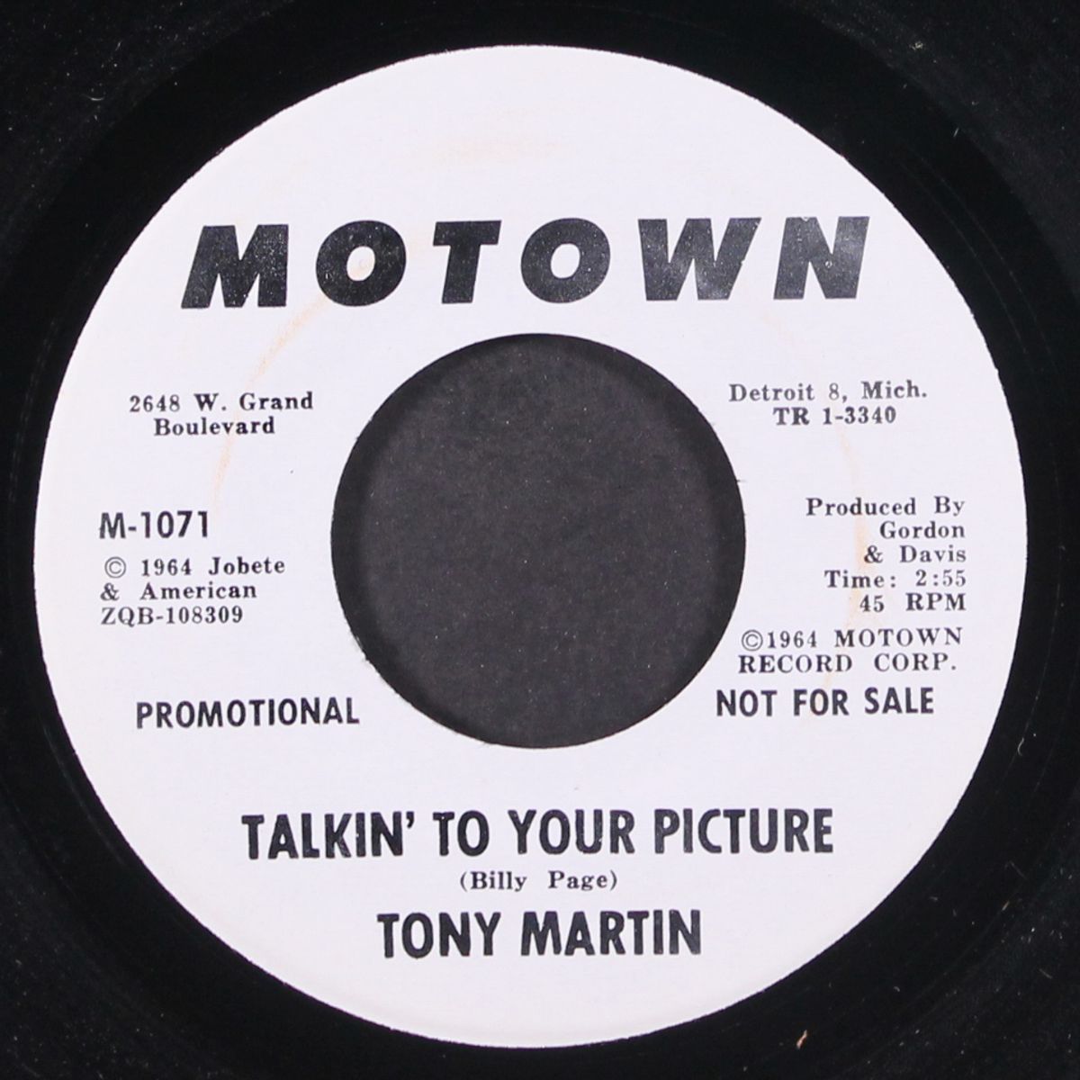 talkin' to your picture / our rhapsody by TONY MARTIN