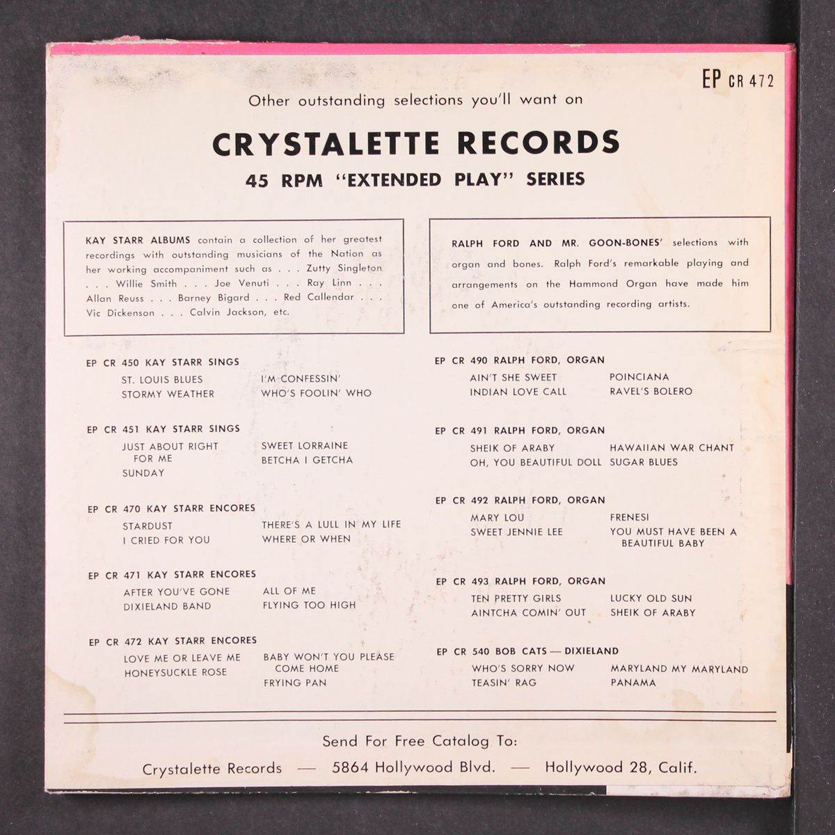 stardust encores by KAY STARR
