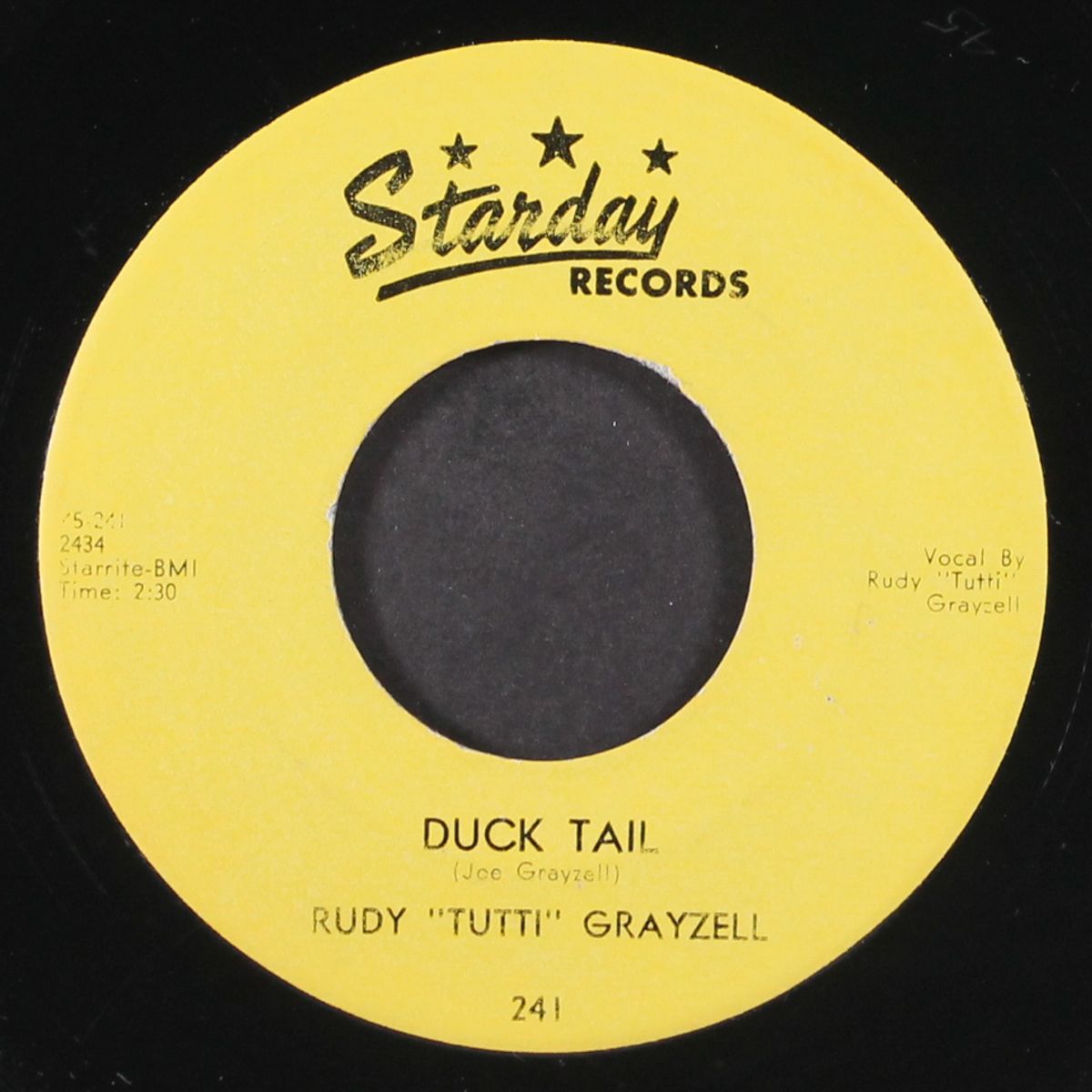 duck tail / you're gone by RUDY 'TUTTI' GRAYZELL