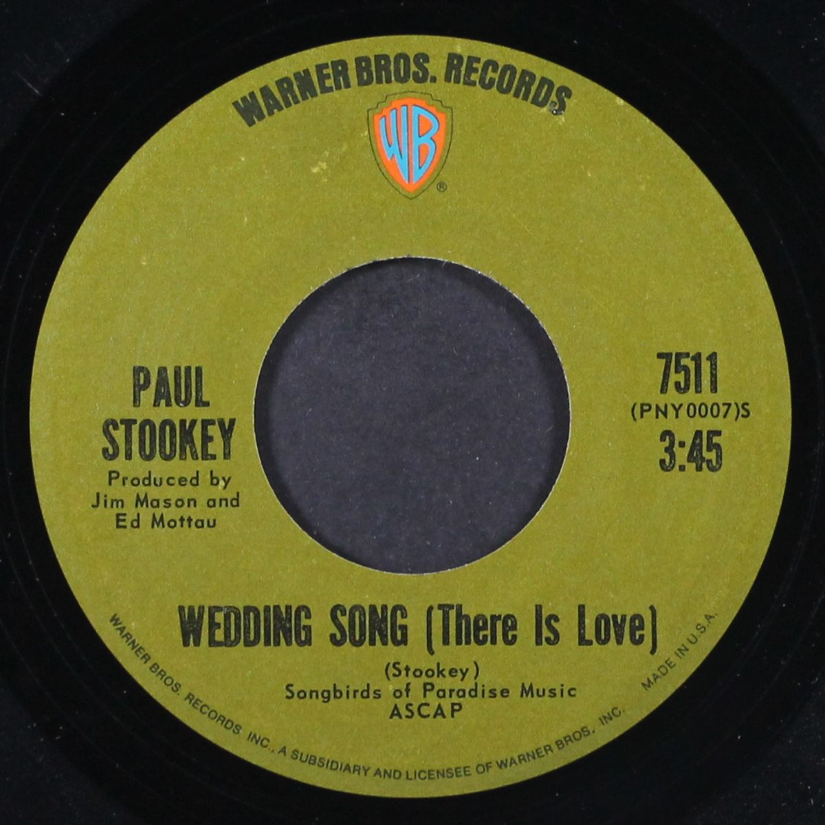 wedding song (there is love) / give a damn by PAUL STOOKEY