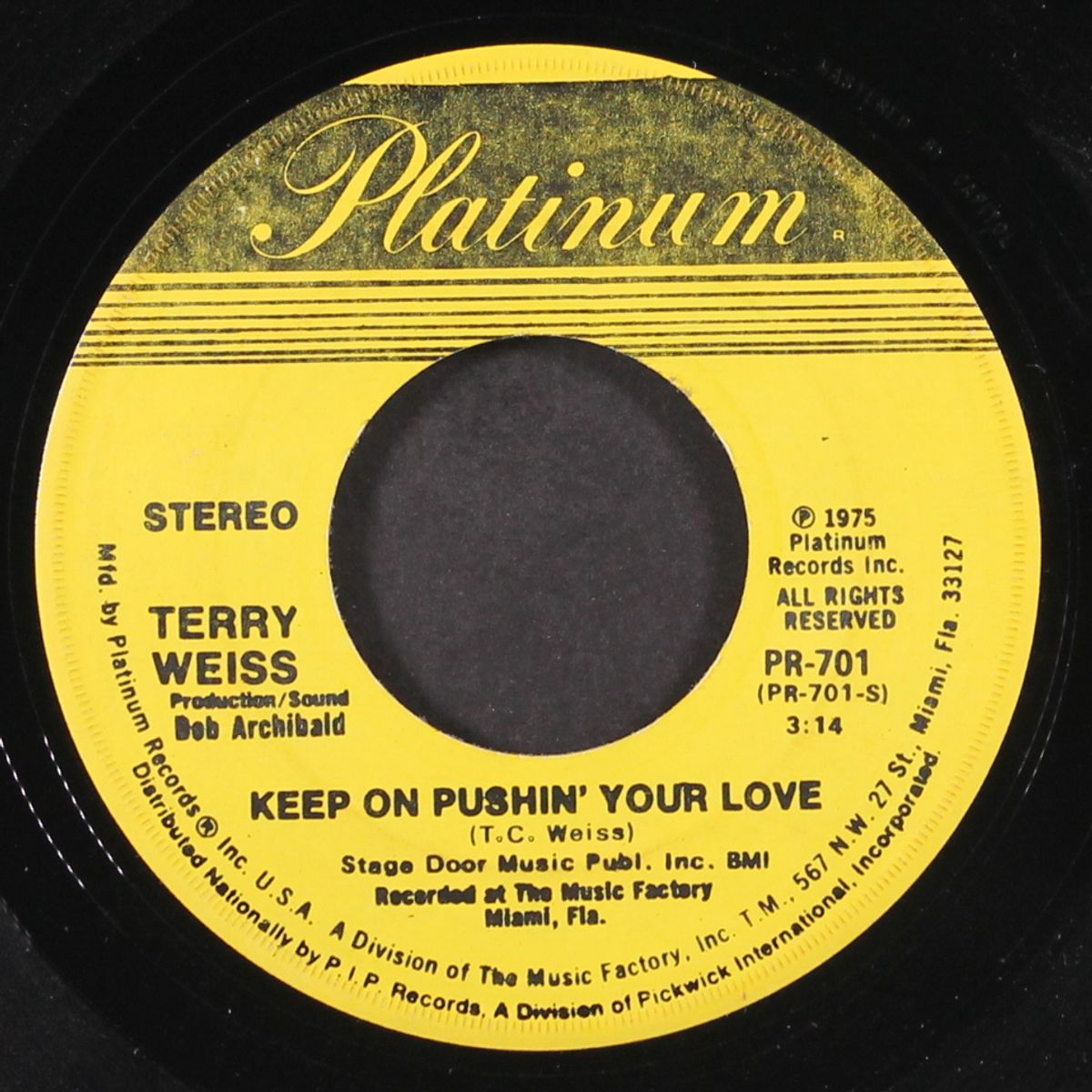 keep on pushin' your love / superfine sexy lady by TERRY WEISS
