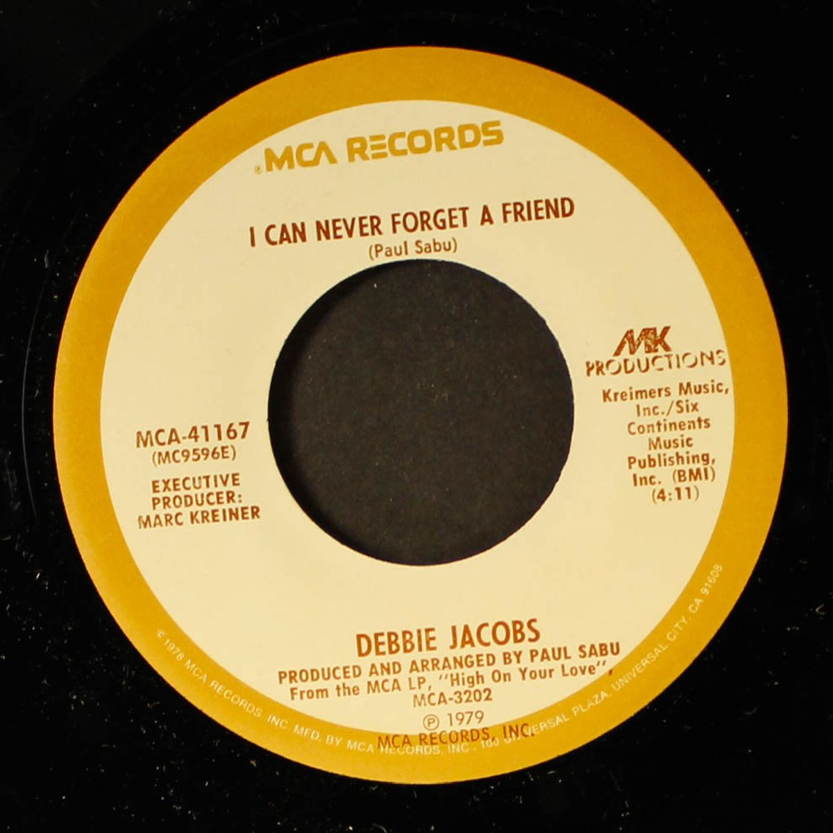 high on your love / i can never forget a friend by DEBBIE JACOBS