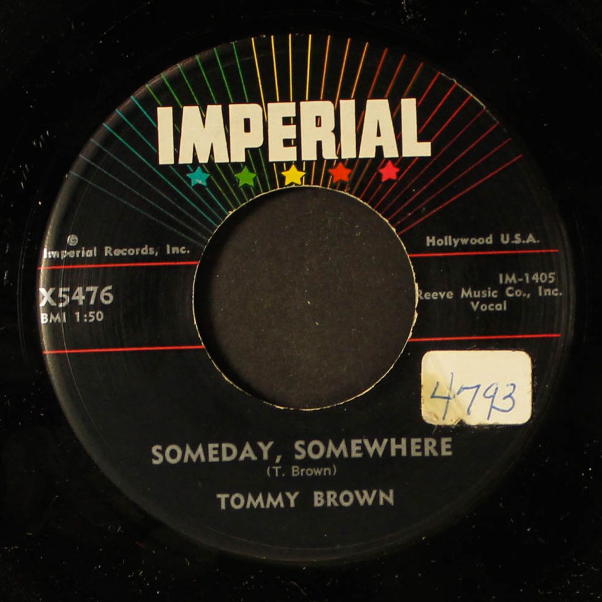 rock away my blues / someday, somewhere by TOMMY BROWN