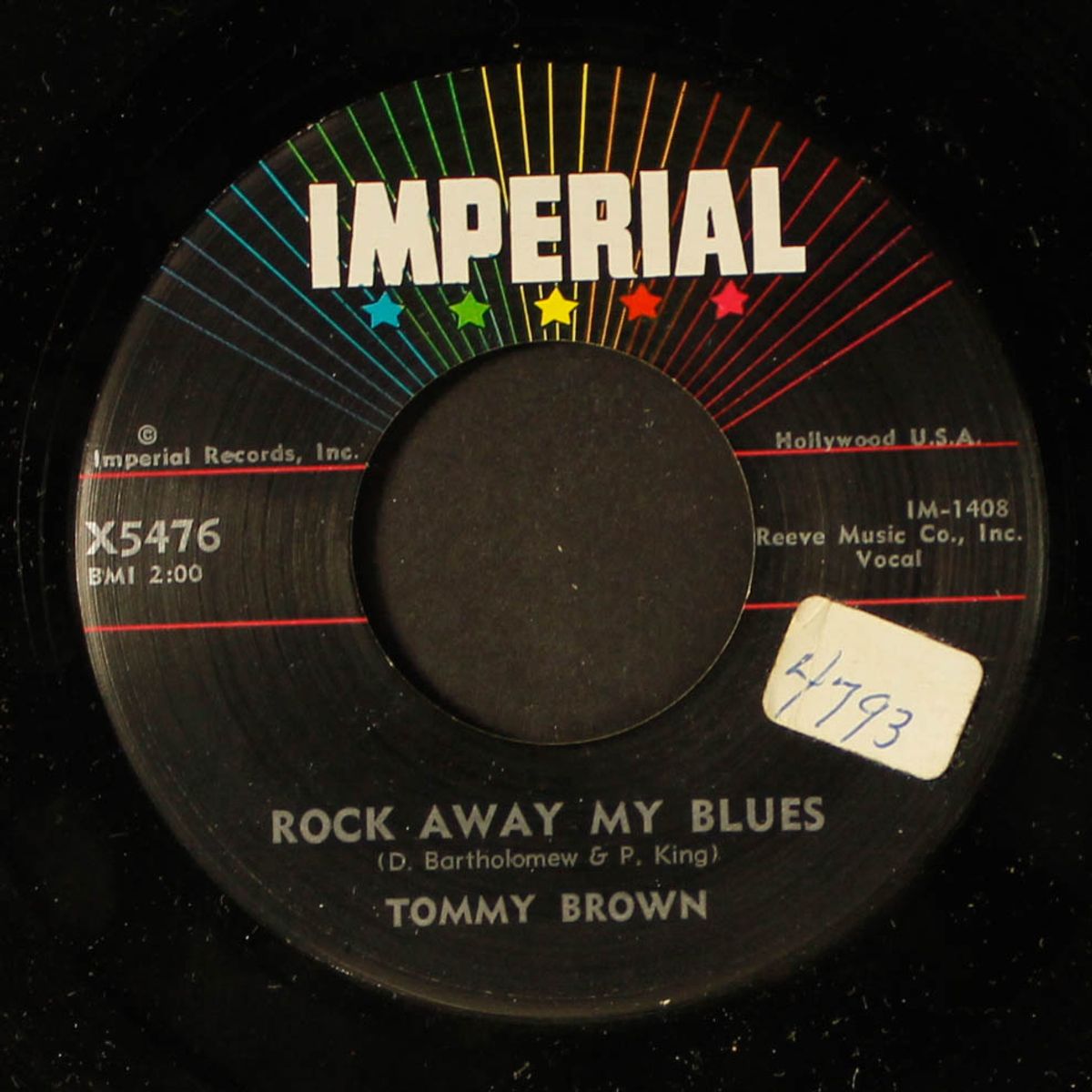 rock away my blues / someday, somewhere by TOMMY BROWN