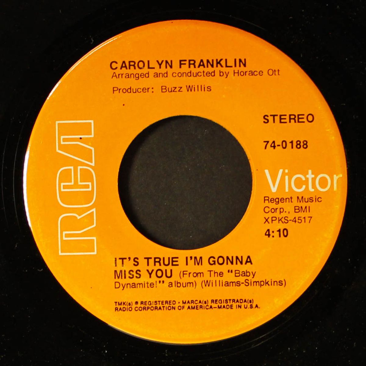 reality / it's true i'm gonna miss you by CAROLYN FRANKLIN