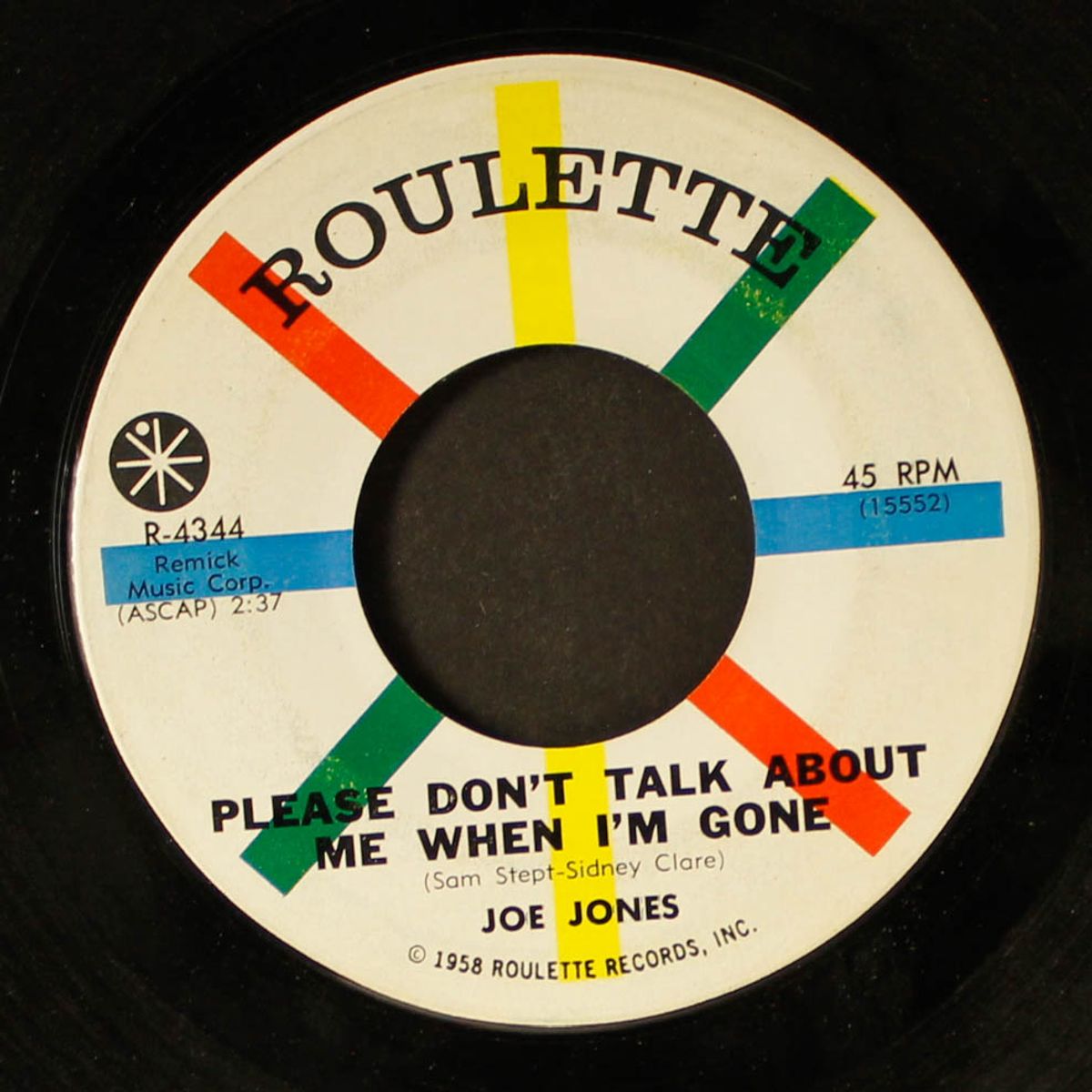 california sun / please don't talk about me when i'm gone by JOE JONES