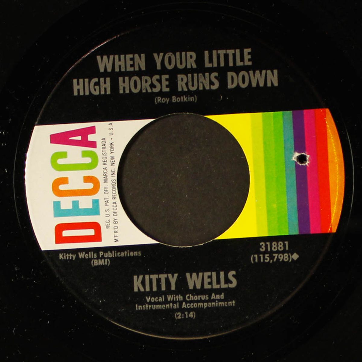 a woman half my age / when your little high horse runs down by KITTY WELLS