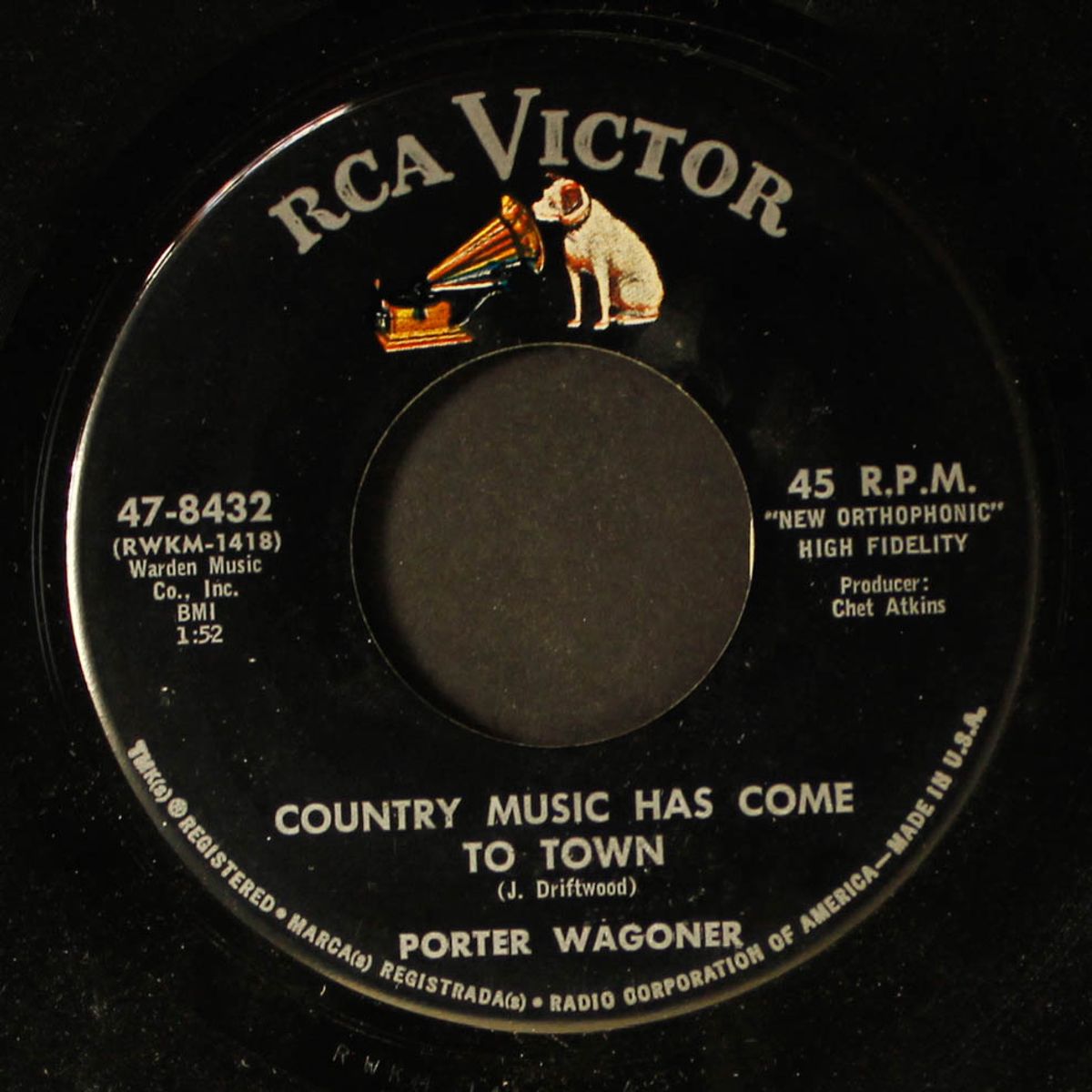 country music has come to town by PORTER WAGONER