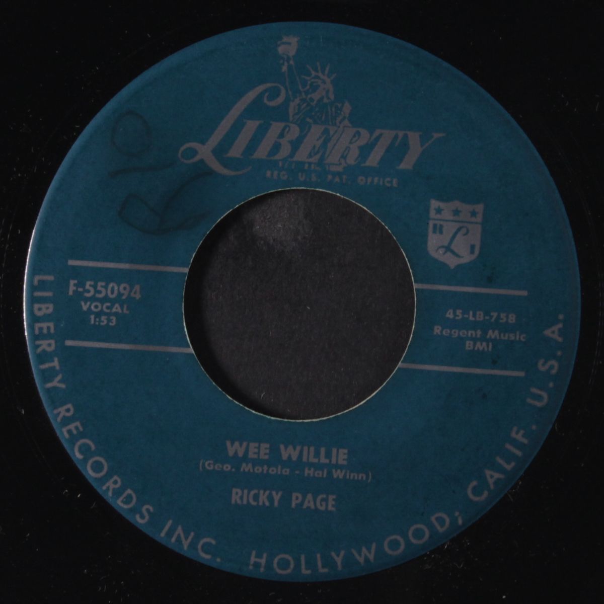 wee willie / i'm old enough now by RICKY PAGE