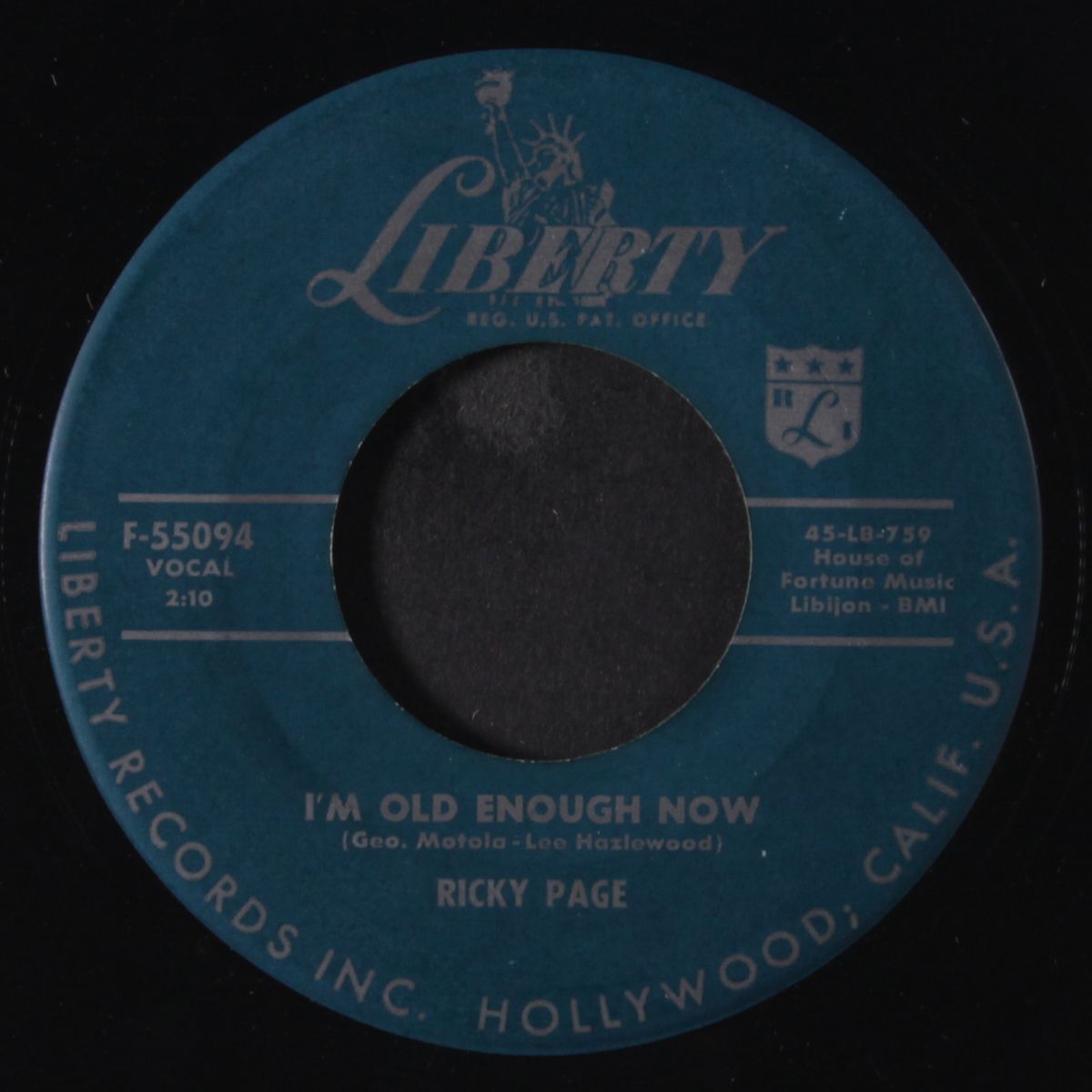 wee willie / i'm old enough now by RICKY PAGE