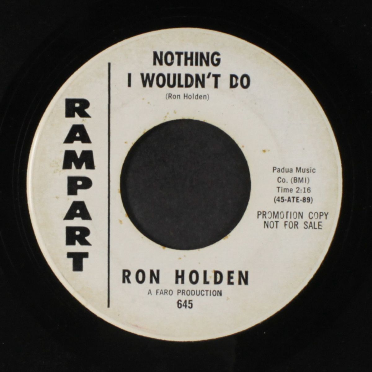 girl i love you / nothing i wouldn't do by RON HOLDEN