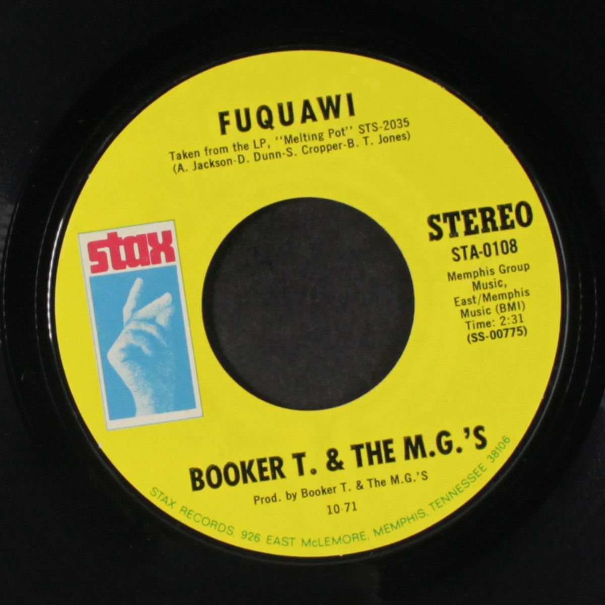 fuquawi / jamaica this morning by BOOKER T & THE MG'S