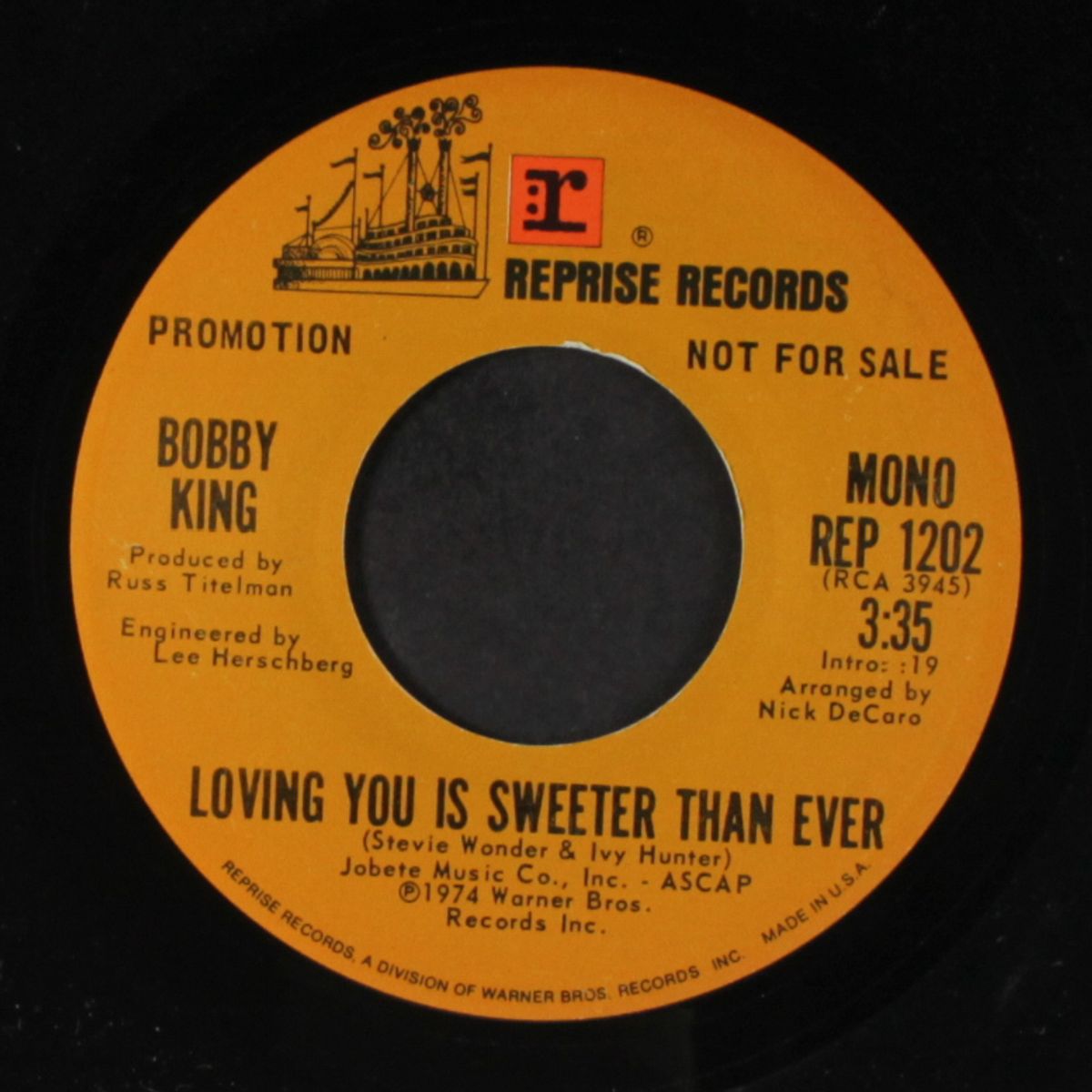 loving you is sweeter than ever / mono by BOBBY KING