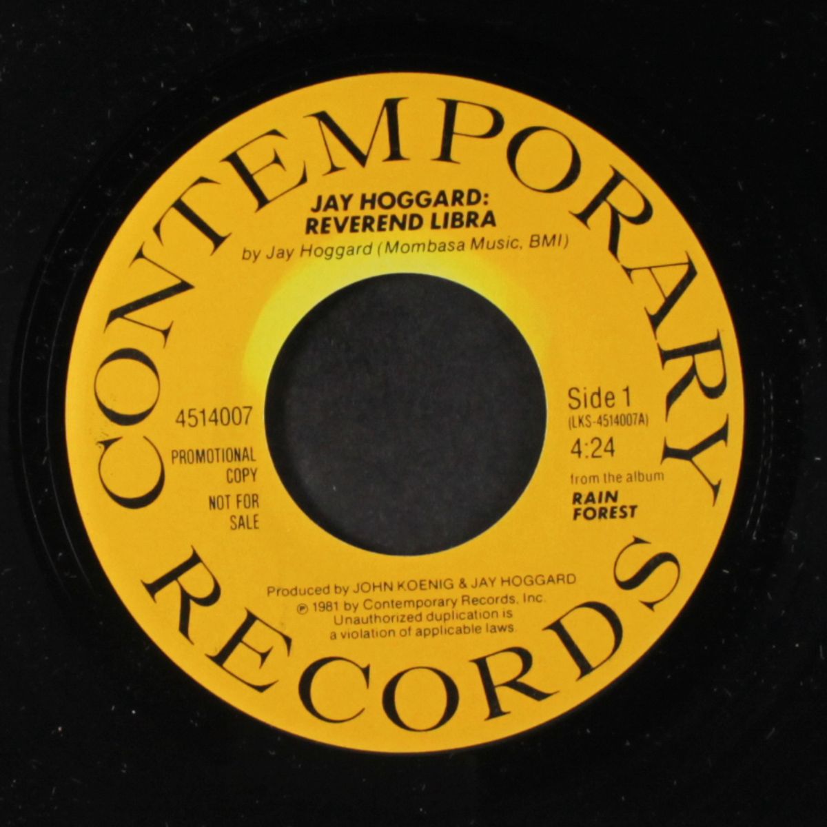 reverend libra / jammin' in the sunshine by JAY HOGGARD