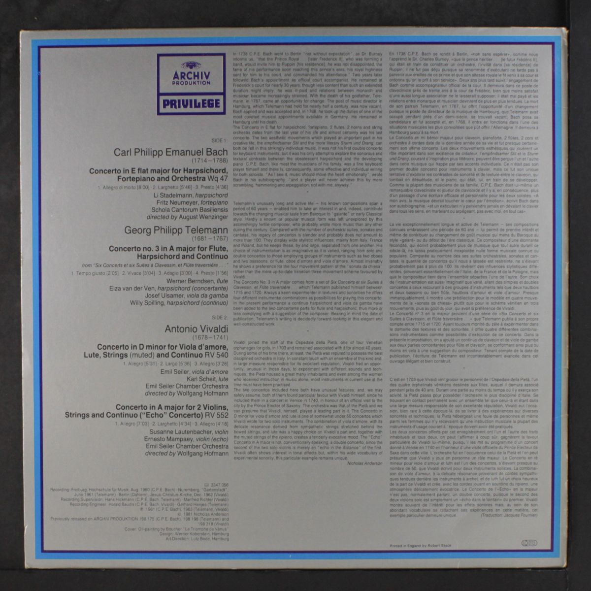baroque double concertos by VARIOUS