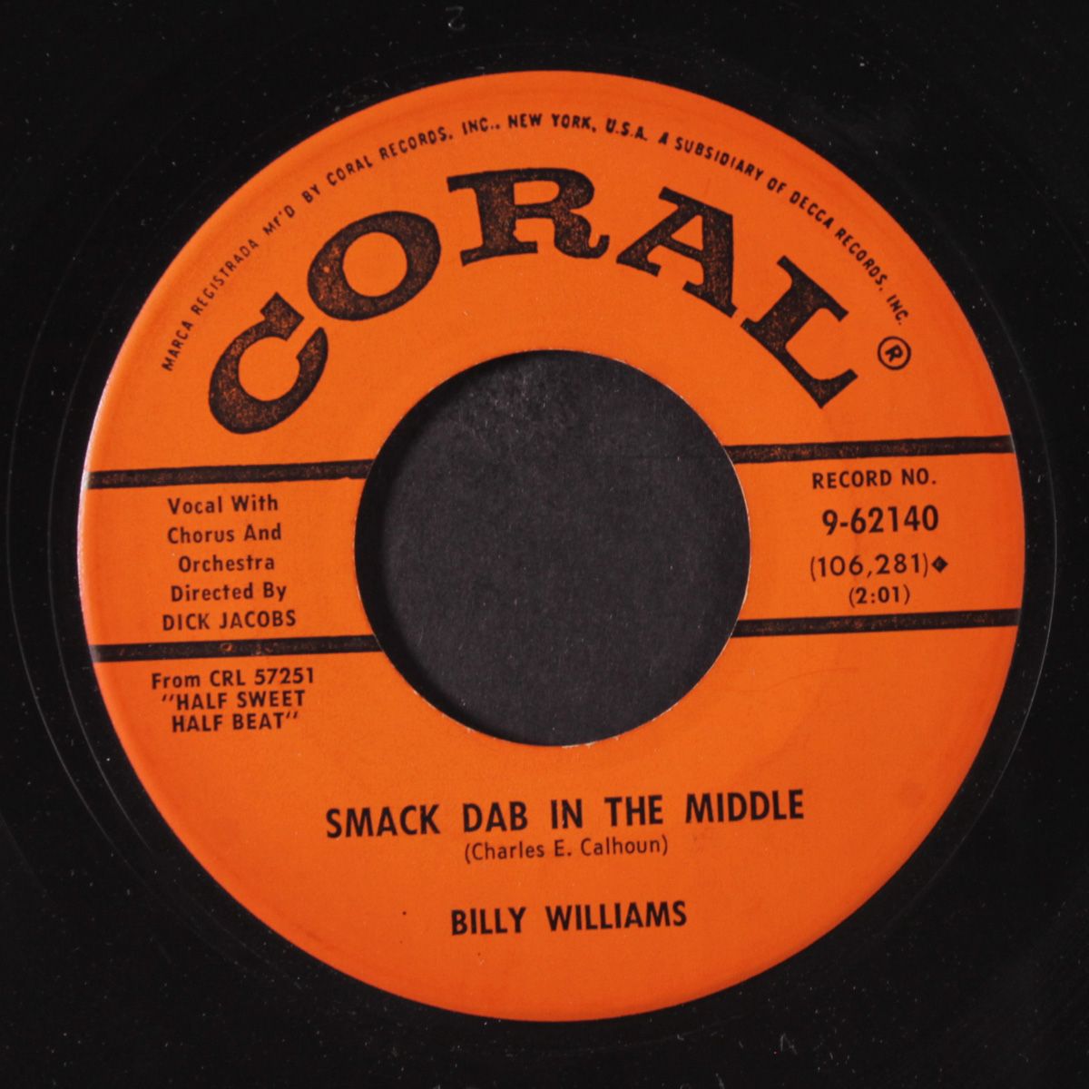 smack dab in the middle / i wonder by BILLY WILLIAMS