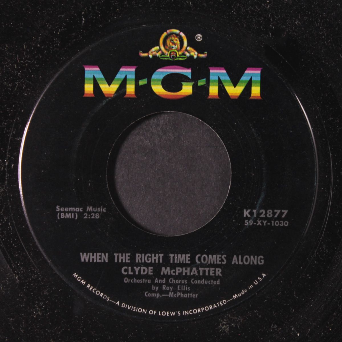 think me a kiss / when the right time comes along by CLYDE MCPHATTER