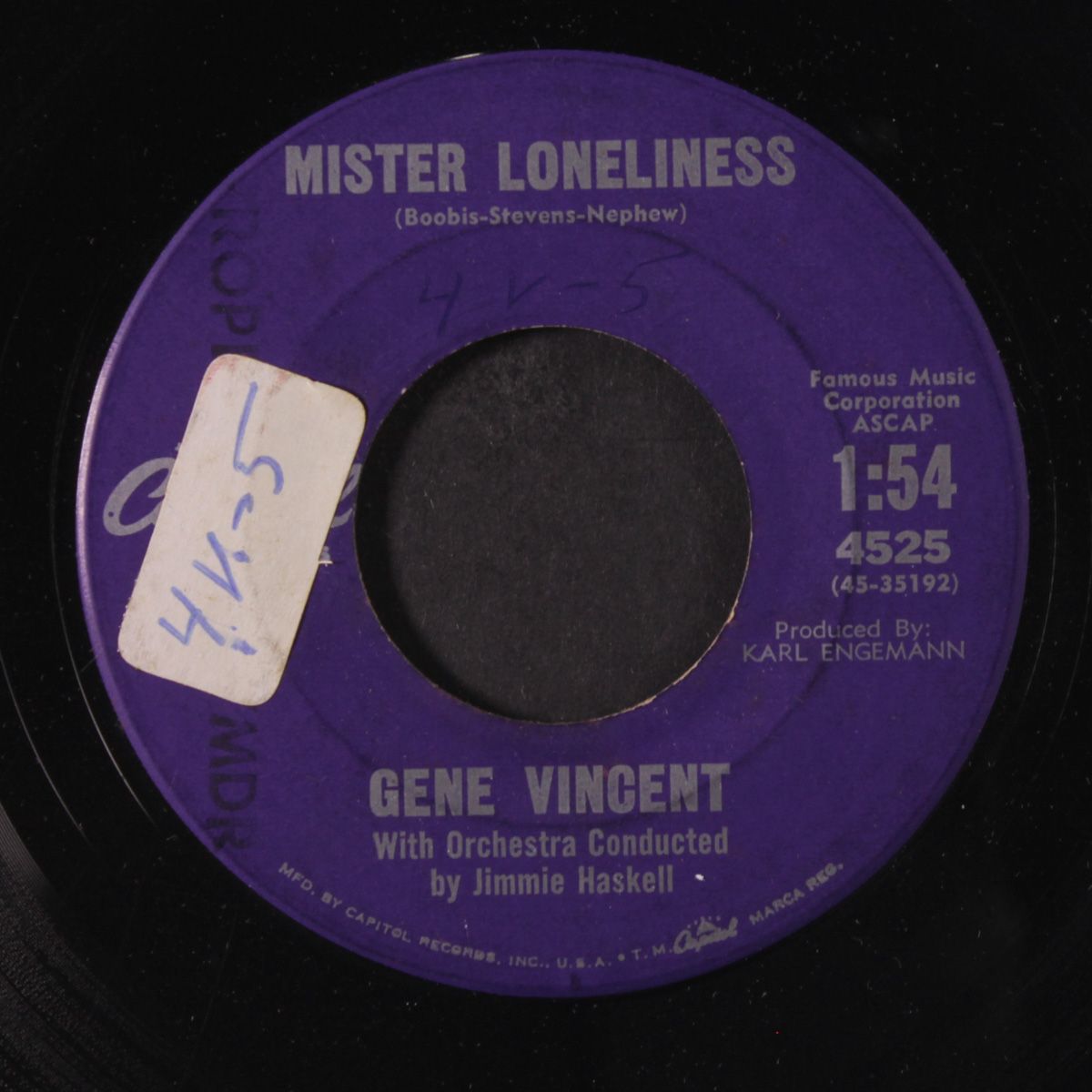 mister loneliness / if you want my lovin' by GENE VINCENT